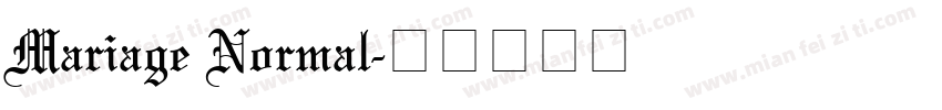 Mariage Normal字体转换